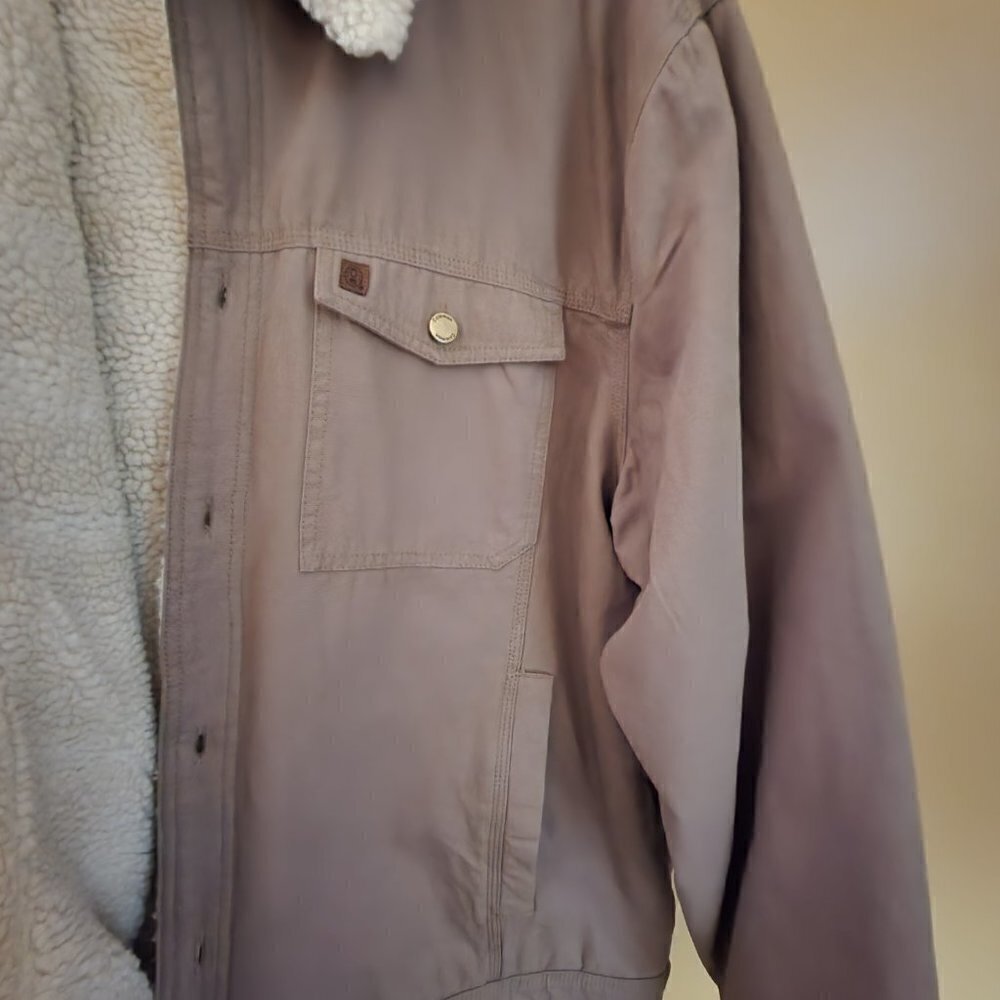 Coleman Sherpa Lined Durable Tear Resistant Twill Shell Workwear Jacket - Picture 5 of 5
